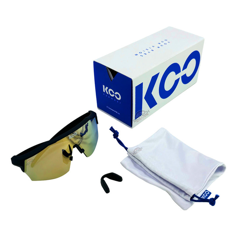 Gafas Deportivas Koo Alibi Ciclismo Negro Dorado Uv400