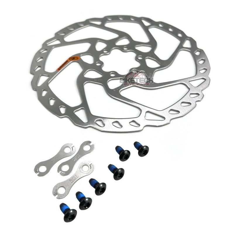 Disco Rotor Shimano 6 Tornillos Sm-rt66 De 180mm Slx/deore Plateado