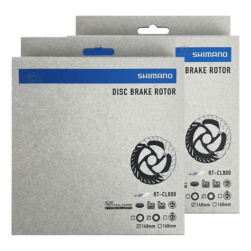 2 Discos Rotores Shimano Rt- Cl800 Ice Tech Centerlock 140mm Plateado