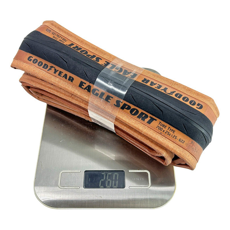 Llanta Plegable Cara Café Ruta Good Year Eagle Sport 700x25 Marrón