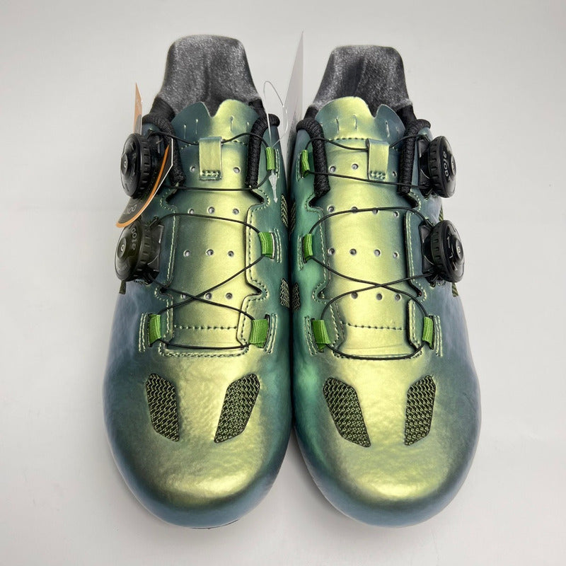 Zapatillas Ciclismo Gw Bicicleta De Ruta Doble Boa Verde