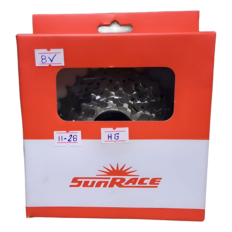 Pacha De 8 Velocidades Ruta 11-28 Sunrace Casette Cantidad Máxima De Dientes 28 Cantidad Mínima De Dientes 11 Color Plateado