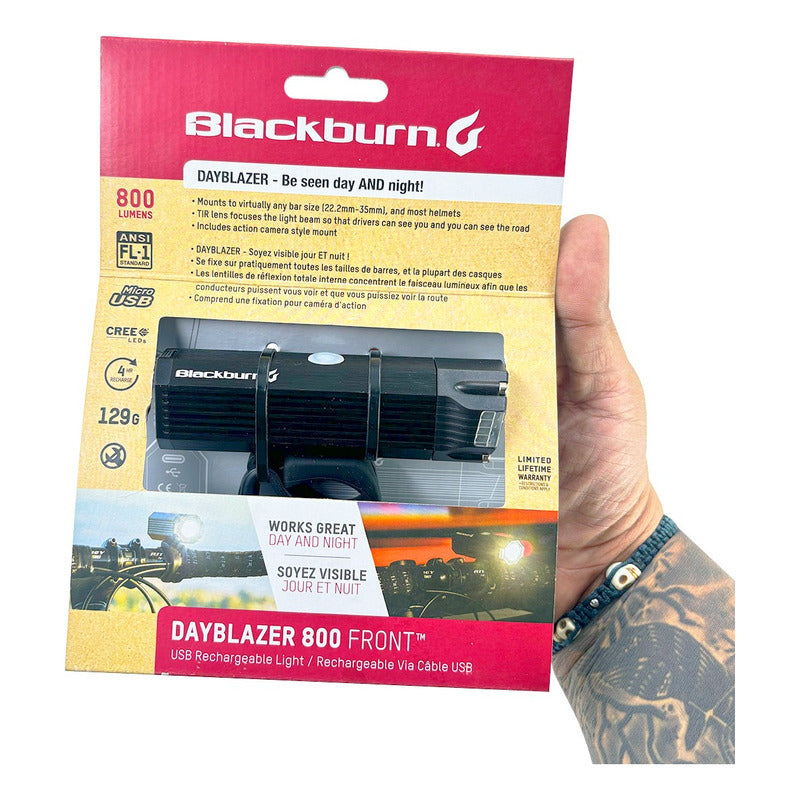 Linterna Delantera Bicicleta Muy Potente 800lm Dayblazer Negro