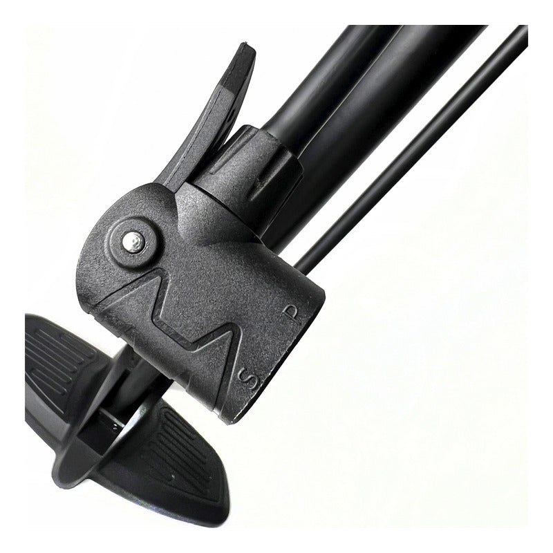 Inflador De Piso Bike Parts Naranja Con Medidor Todo Tipo De Válvula