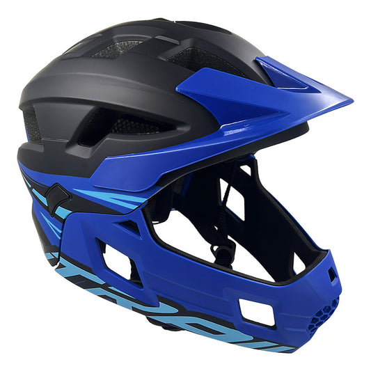 Casco Para Niños Ontrail Racer Negro Azul Talla M Bicicross
