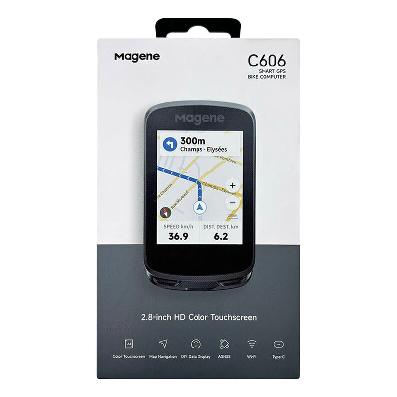 Ciclocomputador Táctil Gps Magene C606 Ciclismo Negro