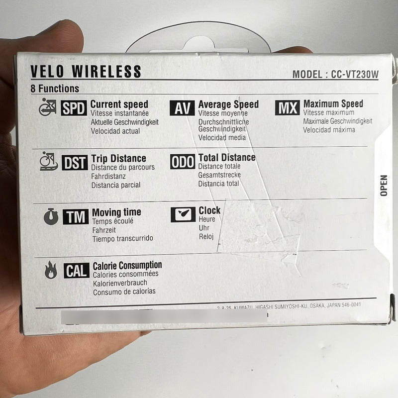 Ciclocomputador Cateye Velo Inalambrico Negro