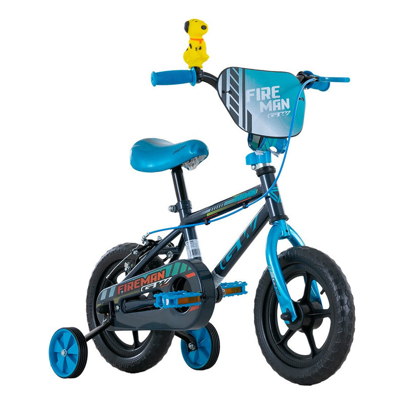 Bicicleta Bmx Niño Niña Rin 12 Gw Fireman Ruedas Auxiliares