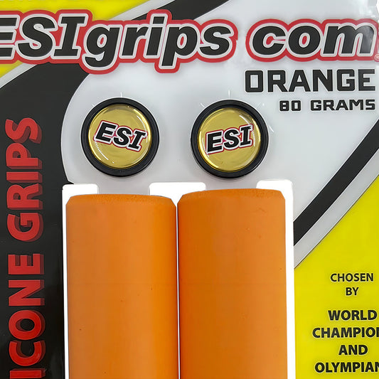 Puños Bicicleta Esi Grips Extra Chunky Naranja Mtb Con Tapones