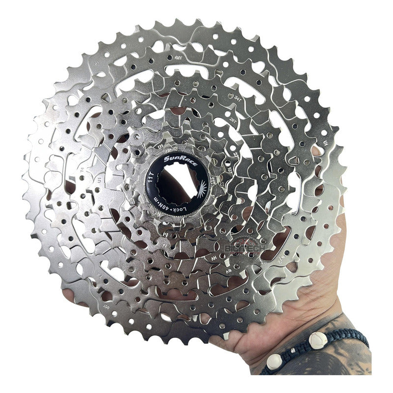 Pacha 9 Velocidades Cassette Sunrace M983 11-50 Bicicleta Cantidad Máxima De Dientes 50 Cantidad Mínima De Dientes 11 Color Gris