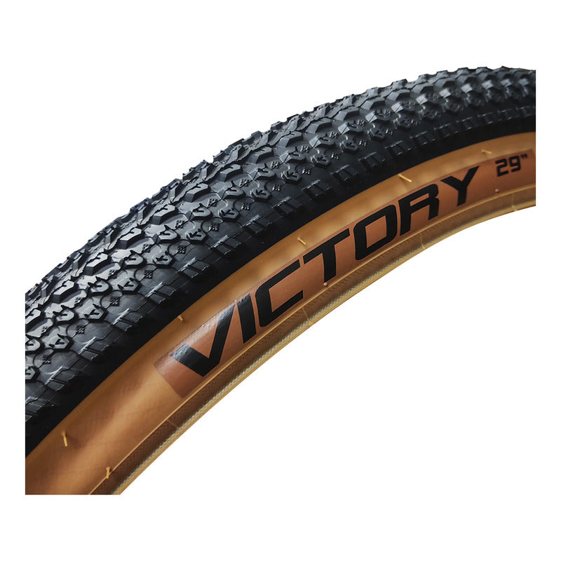 2 Llantas Bicicleta Mtb Chaoyang Victory 29x2.2 Marrón 30psi Negro/marrón