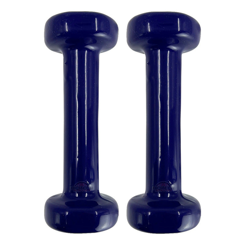 Kit De Mancuernas Sportfitness 1 Libras Pesas Encauchetadas Violeta Oscuro