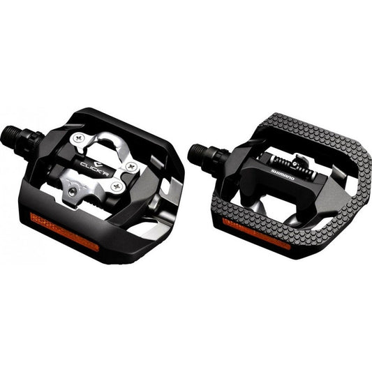 Pedales Doble Propósito Shimano T421 Clickr Con Calas Mtb Color Negro Nocturno
