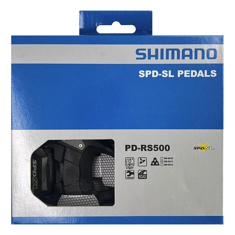 Pedales Bicicleta Ruta Shimano Rs500 Calas Chocles Sh11 Negro