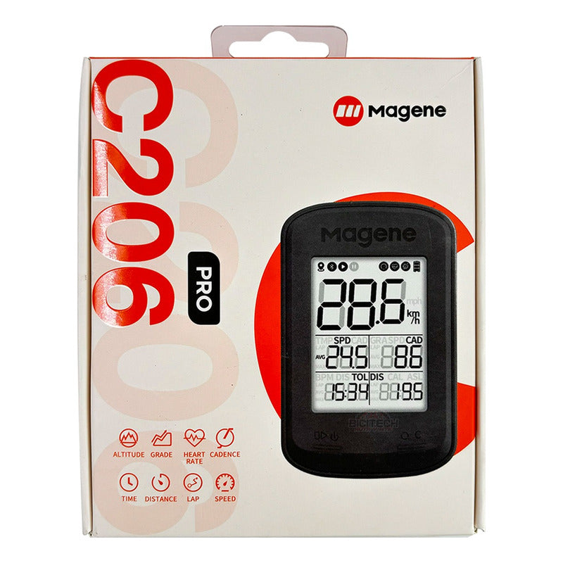 Ciclocomputador Magene C206 Pro Para Ciclismo Gps Economico Negro