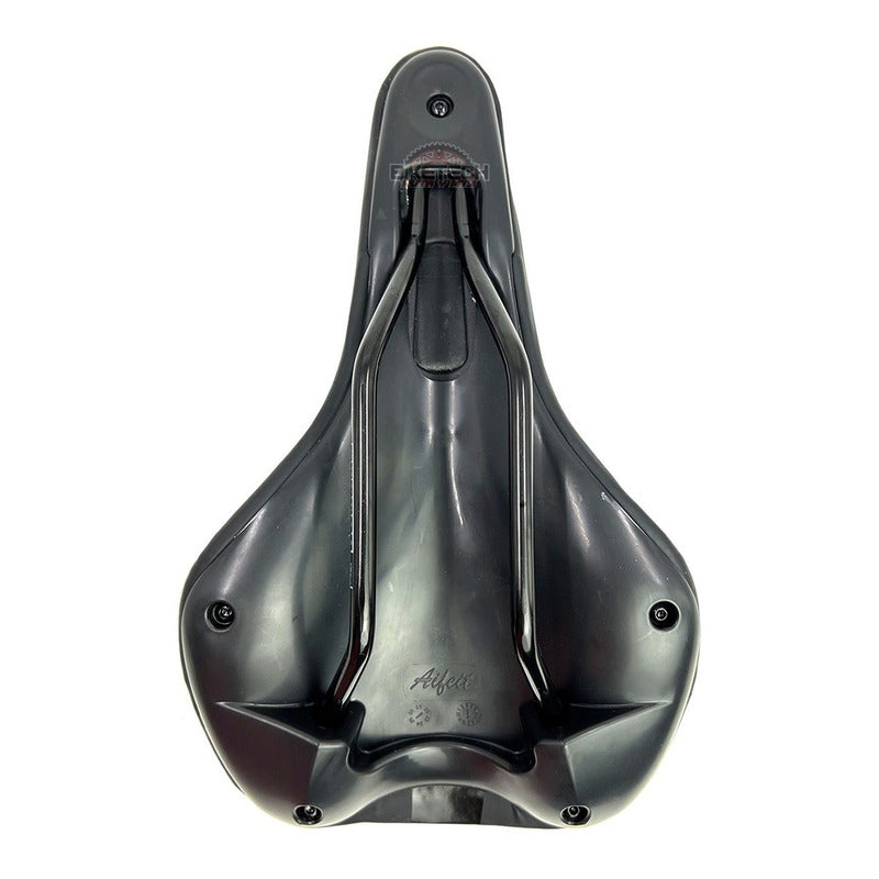 Sillín Antiprostático Spark Negro Con Gel Para Bicicleta Ruta O Mtb 155mm 26.5 Cm 15.5 Cm