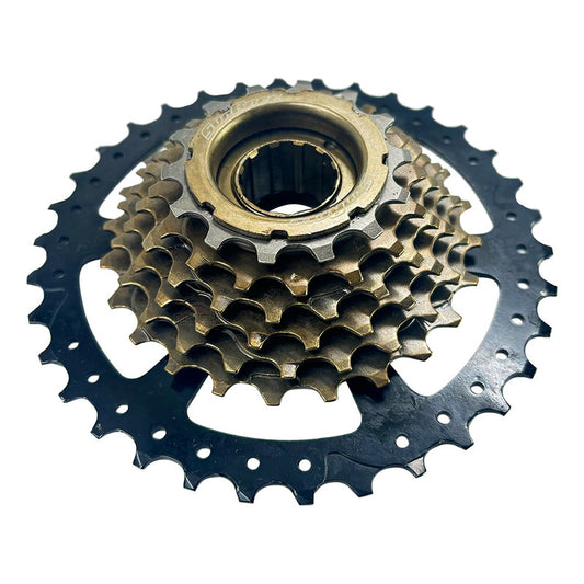 Pacha Cassette Megarange Rosca 7velocidad Sunrace M300 14 34 14 34 Negro Bronce