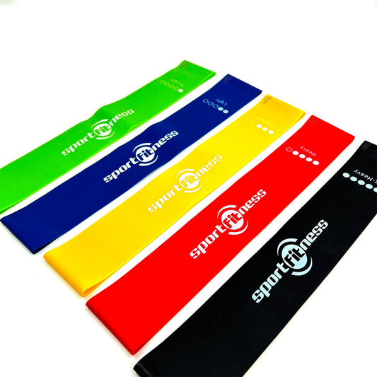 Bandas Elásticas Sport Fitness Original Kit 5 Resistencias 5 Colores