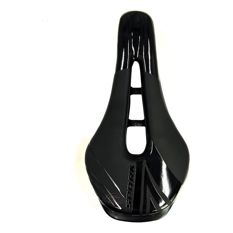 Sillín Antiprostatico Gel Spark Negro Para Bicicleta Mtb Y Ruta 142mm