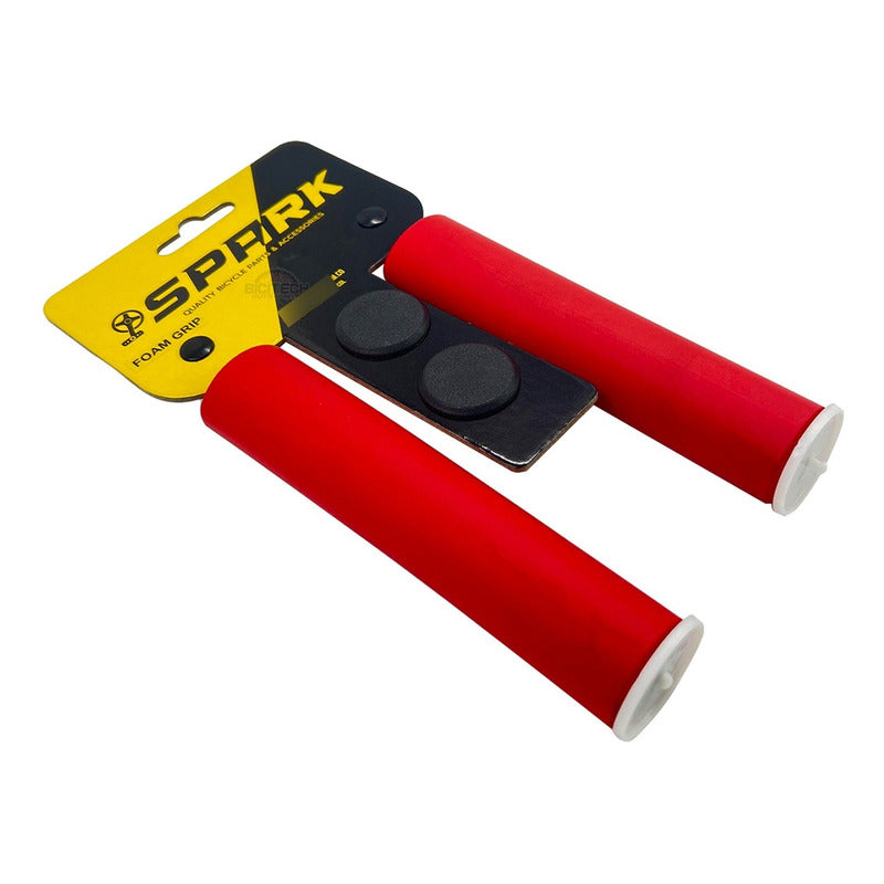Mangos De Bicicleta Mtb Spark Rojo Silicona Puños Cómodos