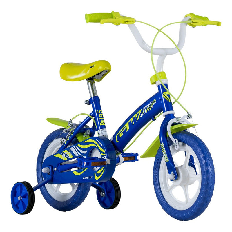Bicicleta Niña Rin 12gw Bugs Azul Doble Freno Auxiliar Azul Rin 12