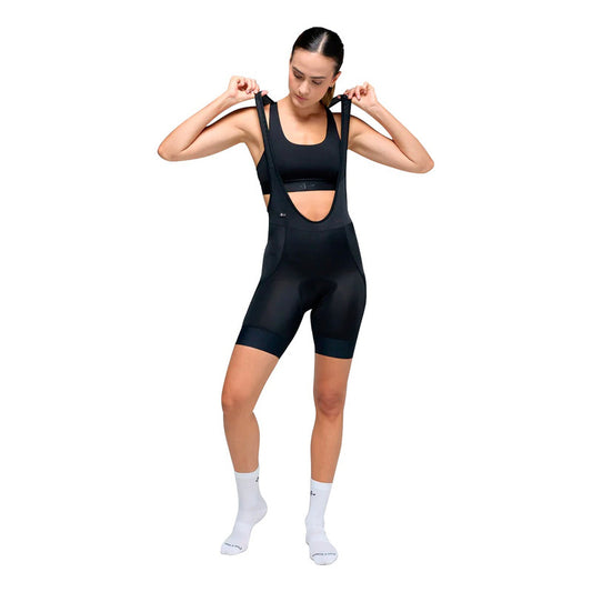 Licra Pantaloneta Ciclismo Givelo Mujer Con Cargaderas Negro Lisa S