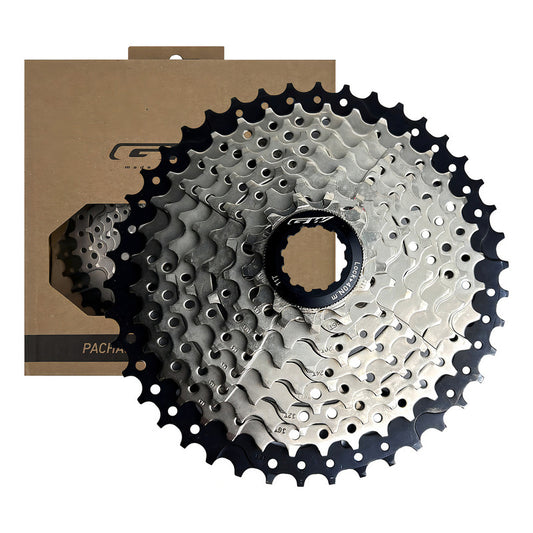 Pacha Piñonera Gw Hr9 11/42 9v 11-42 Dientes Cromado Acero Inoxidable Compatible Shimano