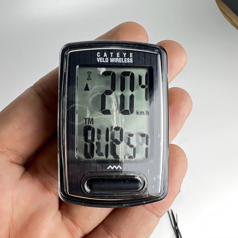 Ciclocomputador Cateye Velo Wireless 8 Funciones Inalambrico Color Negro