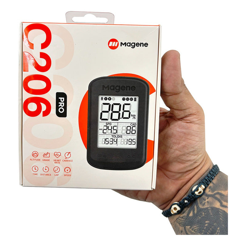 Ciclocomputador Magene C206 Pro Para Ciclismo Gps Economico Negro