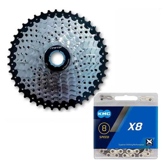 Cadena 8v Kmc X8 Más Pacha Gw 11-42 8 Velocidades C. Shimano