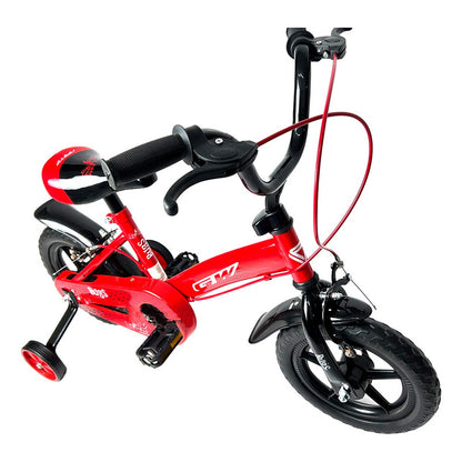 Bicicleta Niño Rin 12 Gw Bugs Rojo Doble Freno Con Auxiliar Rojo Rin 12