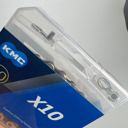 Cadenilla 10v Mtb Ruta Kmc X10 Cadena 10 Velocidades Plateado/negro