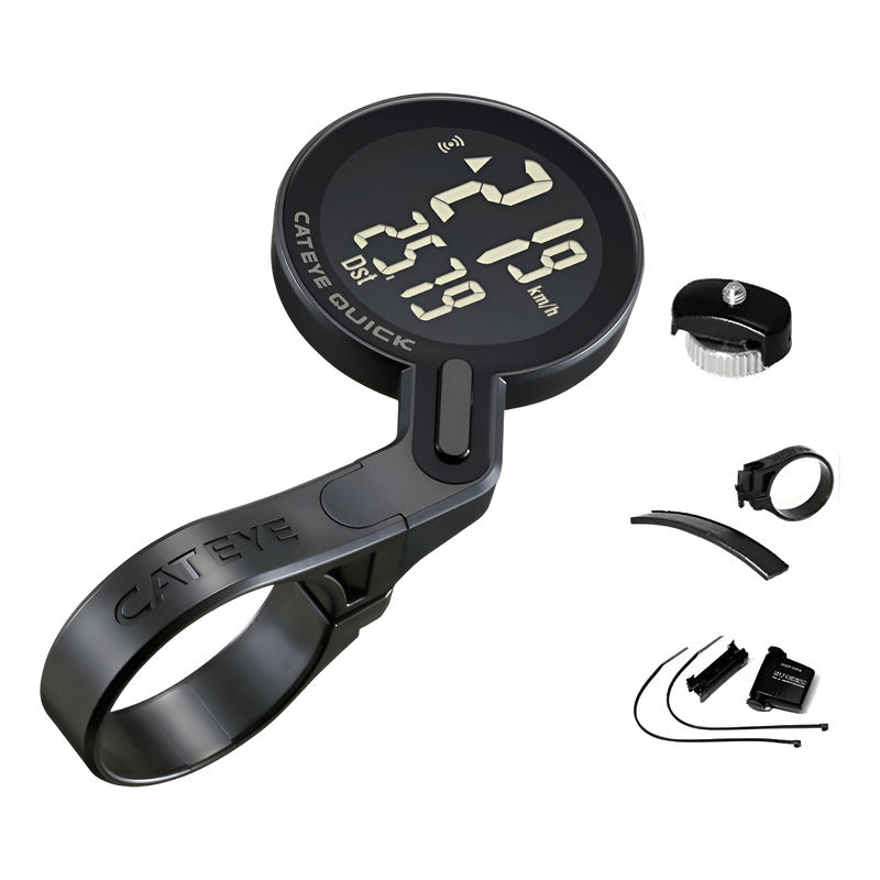 Velocimetro Cateye Cc-rs100w Quick Inalambrico 7 Funciones - Negro