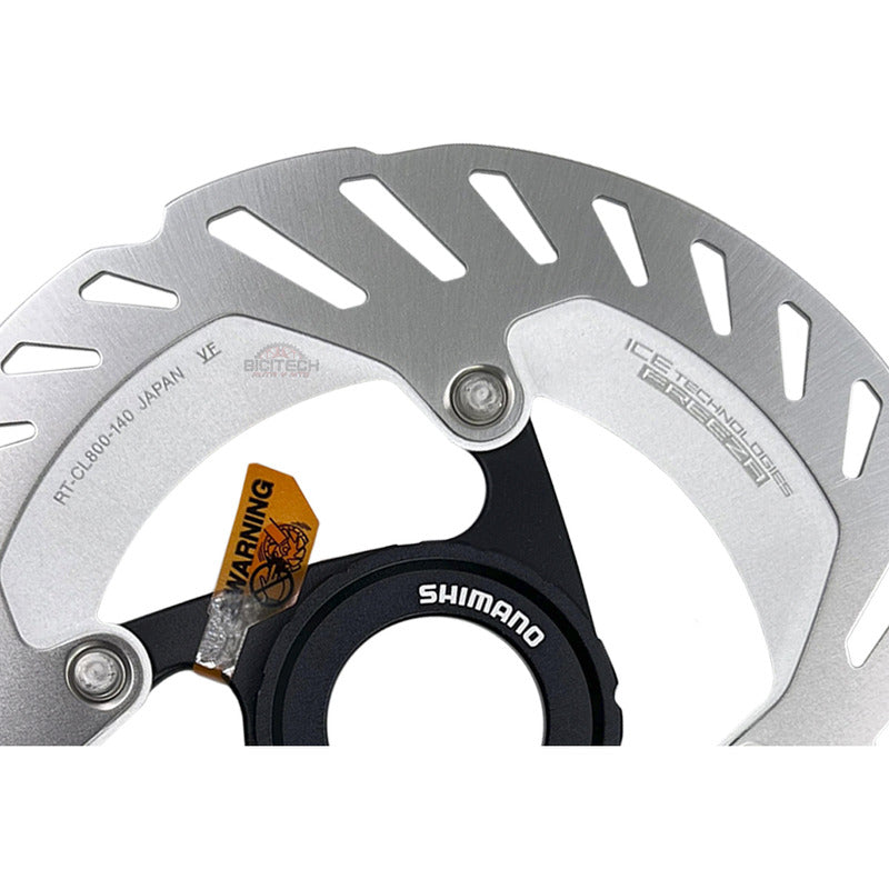 2 Discos Rotores Shimano Rt- Cl800 Ice Tech Centerlock 140mm Plateado
