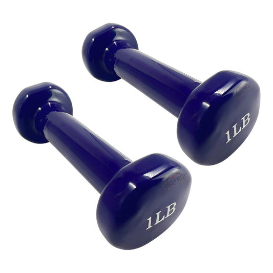 Kit De Mancuernas Sportfitness 1 Libras Pesas Encauchetadas Violeta Oscuro