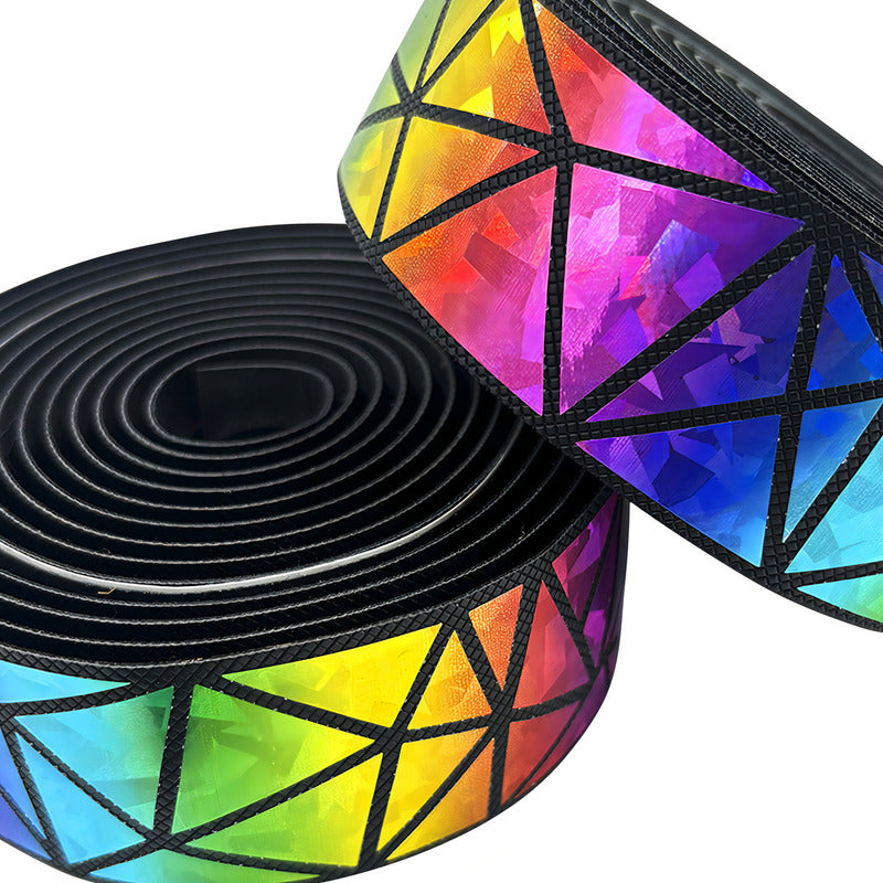 Cinta Manubrio Bicicleta Ruta Gw Dazzling Triangle Tornasol Pu + Eva