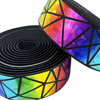 Cinta Manubrio Bicicleta Ruta Gw Dazzling Triangle Tornasol Pu + Eva