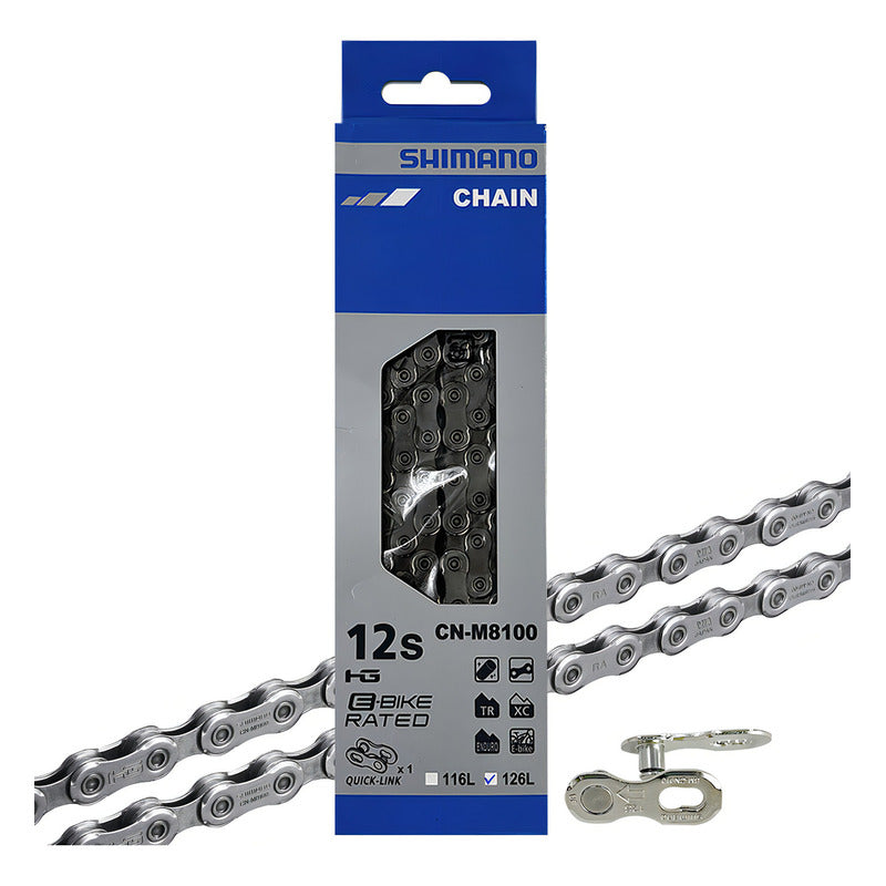 Cadena Shimano Xt 12 V Cn-m8100 126 Con Eslabón Rápido
