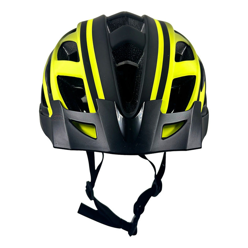 Casco Bicicleta Gw M6 Negro Verde Vivido M Mtb Luz Integrada Negro M