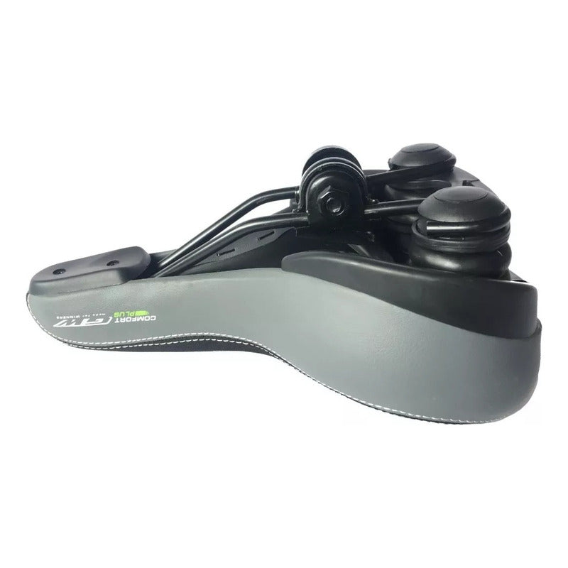 Silla De Bicicleta En Gel Confort Plus Gw Ancho 170 Mm Color Gris Con Negro Largo 260 Mm