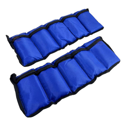 Kit 2 Pesas Tobilleras 2.25kg C/u Sportfitness Graduables Azul