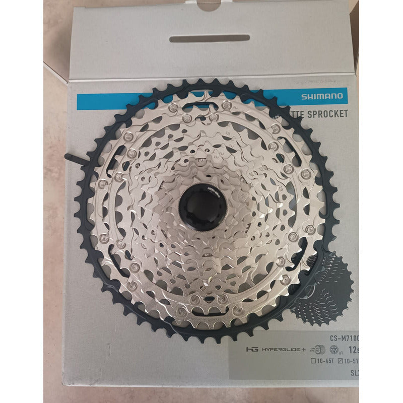 Pacha Shimano Slx M7100 12 Velocidades 10-51 Cassete Mtb 12v Cantidad Máxima De Dientes 51 Cantidad Mínima De Dientes 10 Color Plateado