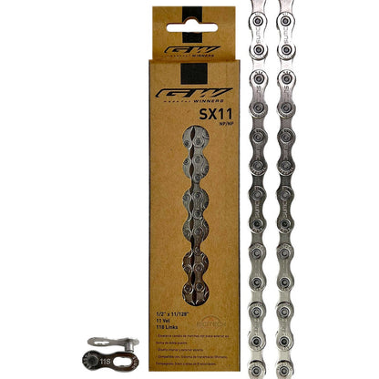 Cadenilla 11 Velocidades Gw Sx11 Compatible Shimano Plateado