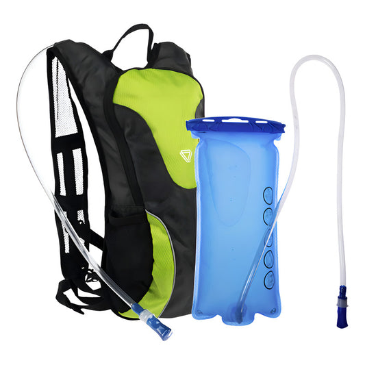 Bolso Morral Ciclismo Gw Hidratación Negro Verde 2 Litros Todoterreno