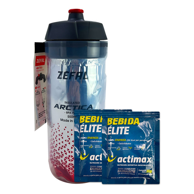 Caramañola Zefal Arctica 550ml + 2 Bebidas Elite Hidratante