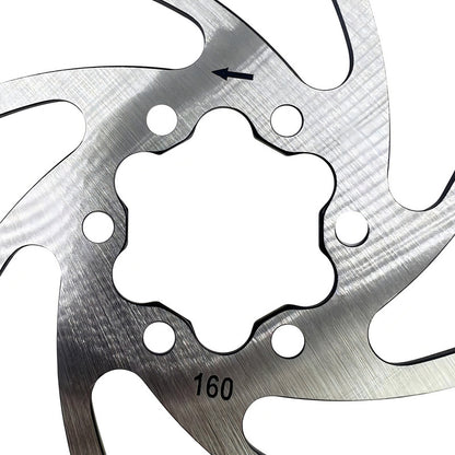 Disco Freno Tektro 160mm Flow 6 Tornillos Compatible Shimano Sram Plateado