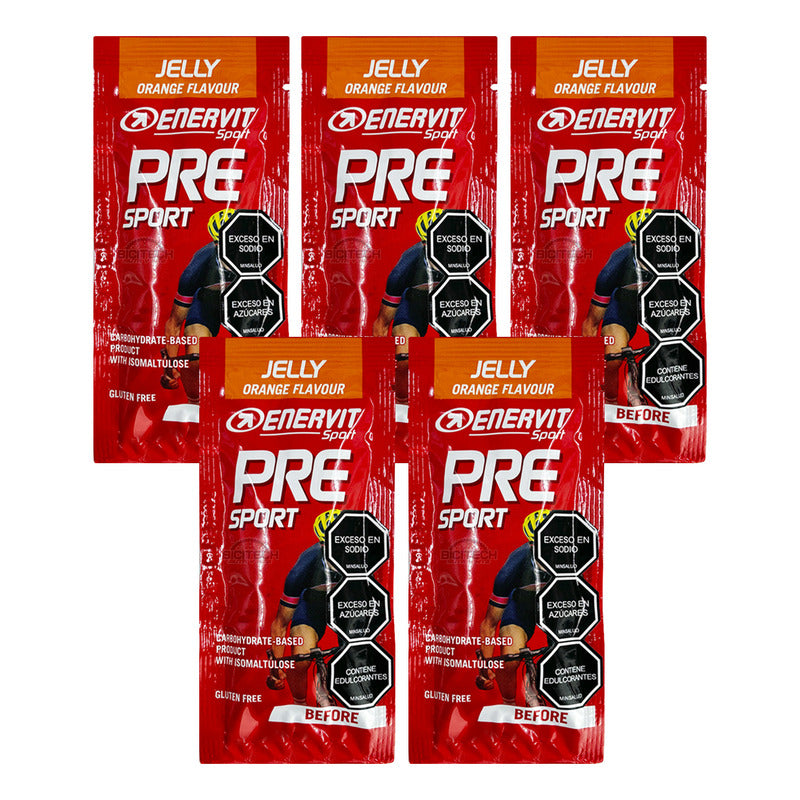 Gel Enervit Pre Sport 45ml X 5 Unidades Naranja