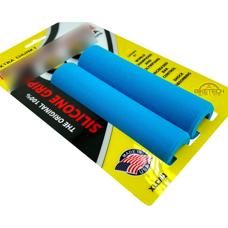 Mangos De Bicicleta Esi Grips Extra Chunky Aqua Mtb Celeste