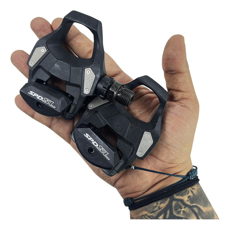 Pedales Bicicleta Ruta Shimano Pd-r550l X 165mm Con Calas