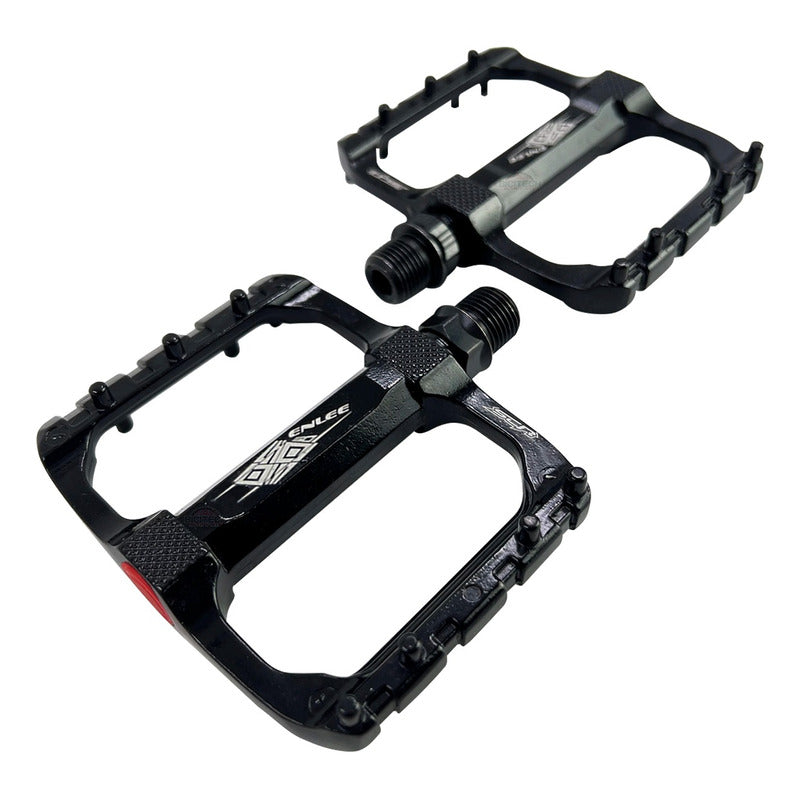 Pedales Bmx Enlee Mod 506 Aluminio Flat Negro